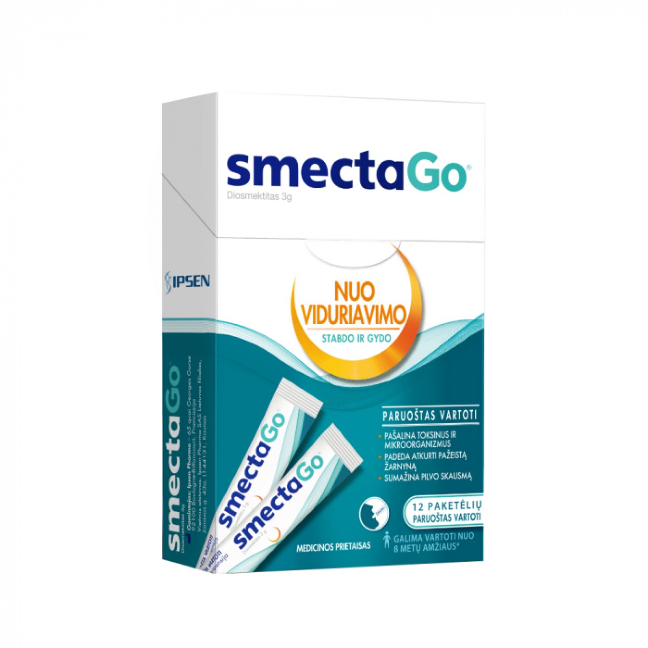 Smecta Go Saveur Caramel - 8 Sachets Pour Soulager Diarrhée Et Crampes Digestives - Adulte - Neuf